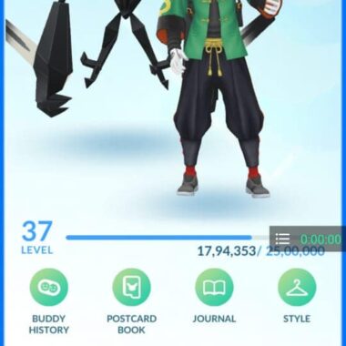 レベル37のポケモンGOアカウント