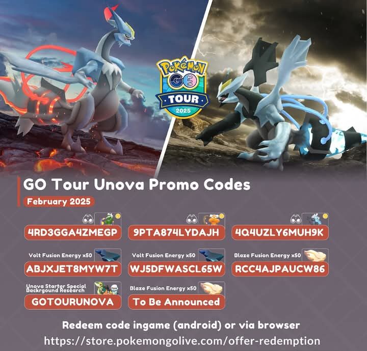 unova tour promo codes