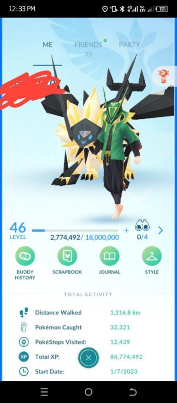 level 46 pokemon go account