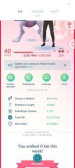 Year 2016 Level 40 Account: 100 Legendary, 176 Shinies, 165 Year-2018 Pokemons & 62 Year-2019