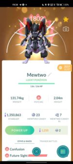 Level 43 Stacked Acc: 285 Leg, 245 Shiny, 2 Lucky Armored Mewtwo, Lucky Clone Charizard