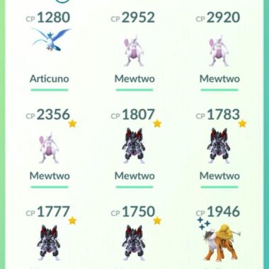Level 36 Account: 4 Armored Mewtwo All Tradable + 56 Legendary of Year 2019