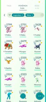 Level70, 1 Shiny Mythical, 100 Hatched, 37 Shadow, 7 Event Shiny, 220 Shiny, 450 Legend, 24 Shiny Legend, 3 Special Beckground Shinies - Afbeelding 4