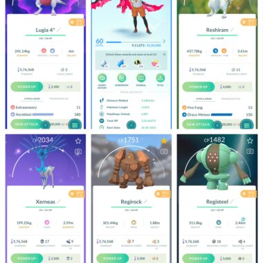 Pokemon GO Level 60 account with shiny xerneas