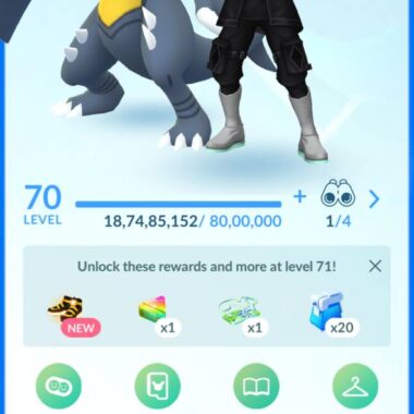pokemon go old level 70 account