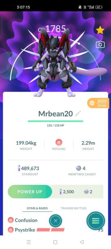 Level 42 pokemon go account armored mewtwo