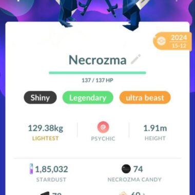 Pokemon Go Level 55 account necrozma