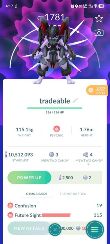 pokemon go level 64 shiny zacian account