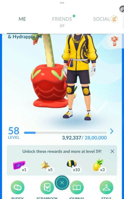 Level 58 Pokemon GO account for sale
