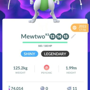 level 43 Pokemon GO account shiny Mewtwo
