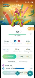 Level 54 Pokemon GO account with Shiny Rayquaza