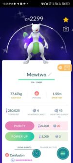 Level 45 Pokemon GO account with Shiny Mewtwo