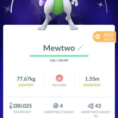 Level 45 Pokemon GO account with Shiny Mewtwo