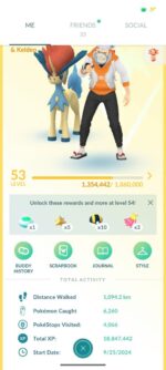 Level 53 Pokemon Go 134 Legendary account