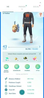 pokemon go level 43 og account