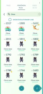 Pokemon GO Level 58 account clone Mewtwo