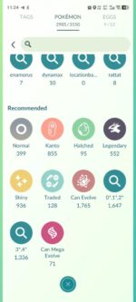 Level 74 Pokemon GO account stacked