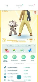 Level 70 Pokemon Go PvP account