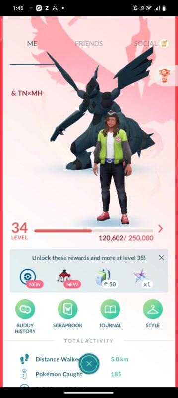 Pokemon Go Level 35 shiny legendary account