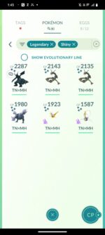 Pokemon Go Level 35 shiny legendary account