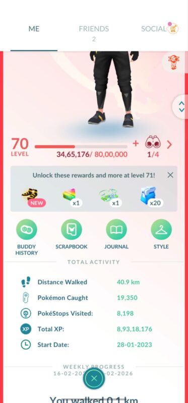 Pokemon Go level 70 starter account
