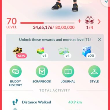 Pokemon Go level 70 starter account