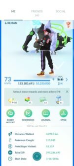 Legacy Level 73 Pokemon Go Account