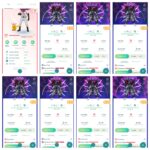 Trainer profile for Level 44 account 512a featuring detailed stats of Armored Mewtwo caught in 2019.