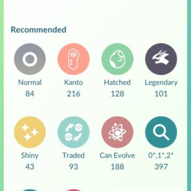 Pokémon GO inventory showing 101 Legendaries and 43 Shinies account 515a