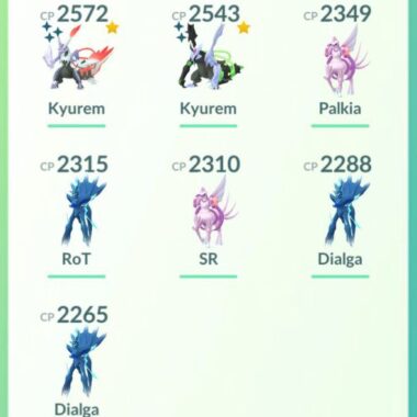 Dialga and Palkia with Adventure Effects RoT and SR