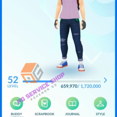 Pokémon GO Level 52 Trainer Profile Account 516a