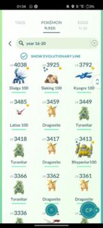 923 Legacy Pokemon from 2016 to 2020 for Lucky Trades - ID 518a at PGServiceShop