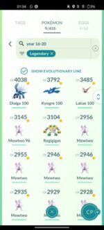 433 Guaranteed Lucky 2016 to 2020 Legendary Pokemon - ID 518a at PGServiceShop