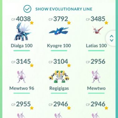 433 Guaranteed Lucky 2016 to 2020 Legendary Pokemon - ID 518a at PGServiceShop