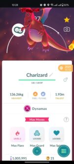dynamax charizard pokemon go account id 522a