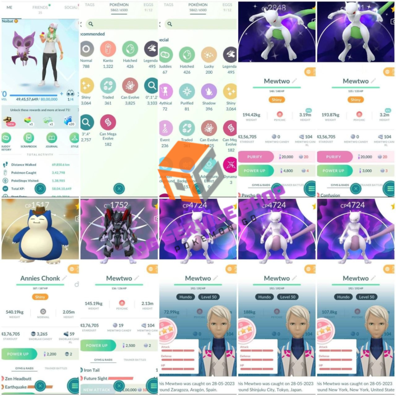 Pokemon GO account profile showing 58 Million XP and 38 Platinum Medals