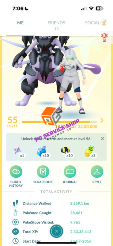 Level 55 Trainer Profile 530a