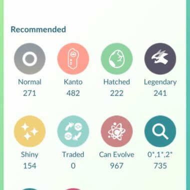 Pokémon GO Storage Overview 2014 Pokémon Count