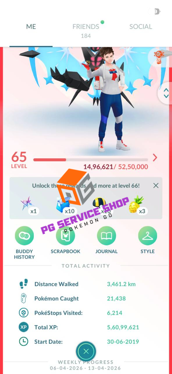 531a-profile-1 Level 65 Pokémon GO Trainer Profile with High XP