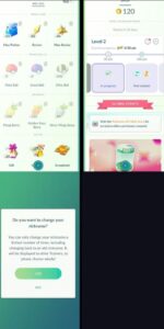 Pokémon GO item storage and name change availability 532a