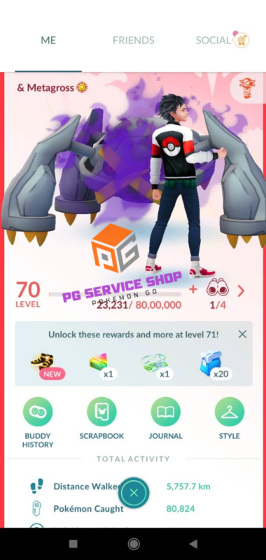 Level 70 Pokémon GO Trainer Profile Shadow Metagross