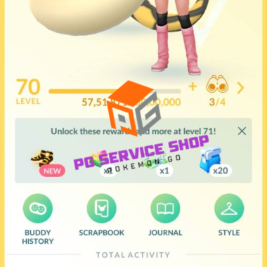 Level 70 Pokémon GO trainer profile displaying 91 million total XP and over 60000 catches.