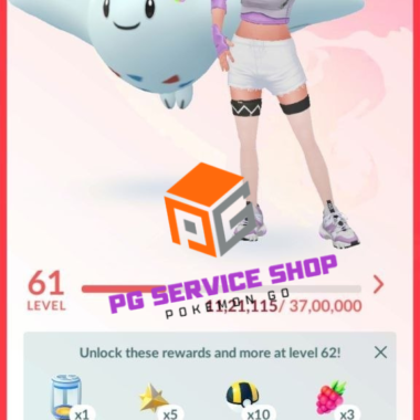 Trainer profile screen displaying Level 61 with companion buddy flower crown Togekiss on account ID 538a