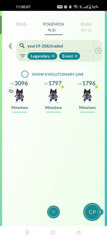 Legacy untraded Armored Mewtwo trio 2019 event collection