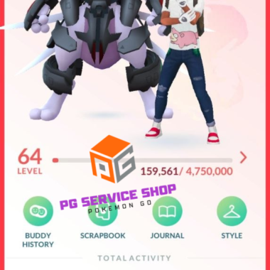 Level 64 Pokemon GO account profile stats trainer view