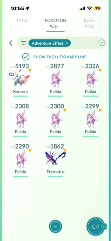 adventure effect pokemons account id 546a