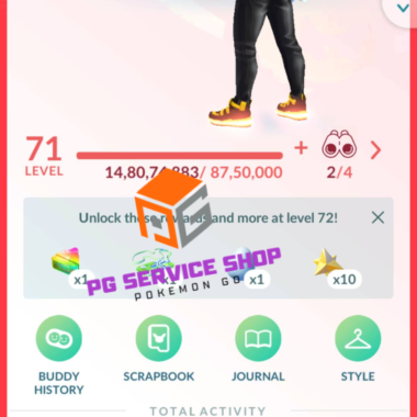 Level 71 trainer profile dashboard showing total XP and start date