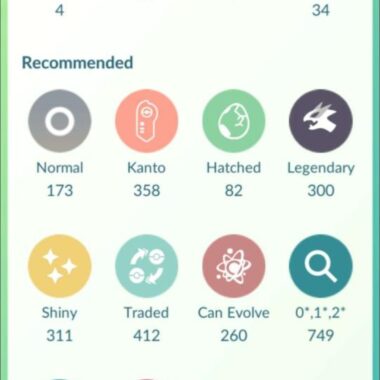 Premium account storage index showing 300 legendary and 311 shiny elements
