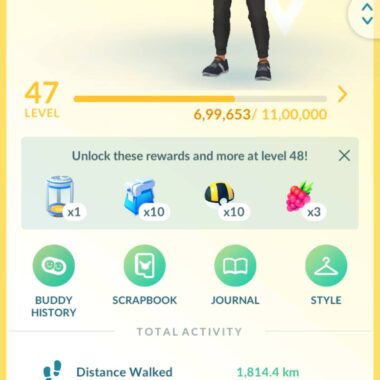 Level 47 Pokemon GO Trainer Profile Stats Account 549a