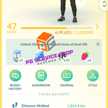 Level 47 Pokemon GO Trainer Profile Stats Account 549a